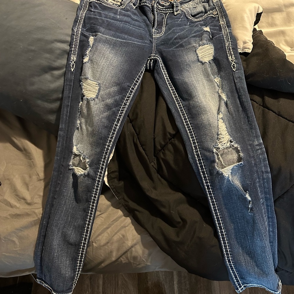 Distressed Blue Jeans for Women